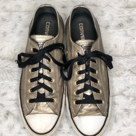 gold converse sneakers